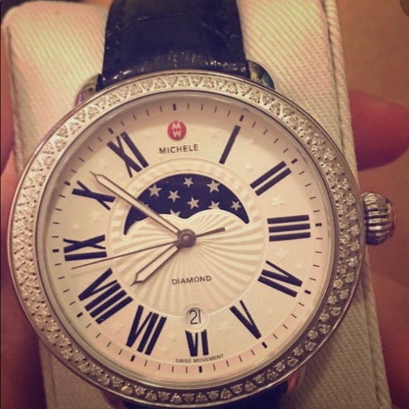 Michele Serein Diamond Moon Phases Watch - Picture 2 of 5